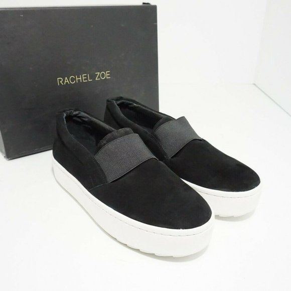 Rachel Zoe Black Suede Women's Platform Flats 8.5 - Picture 10 of 12